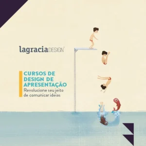 Cartaz de divulgação do primeiro curso de design de apresentação da La Gracia.